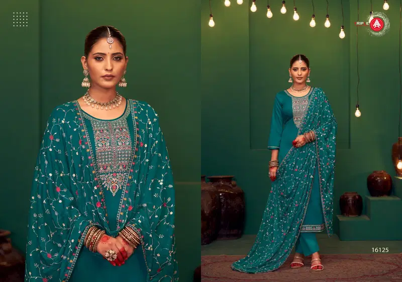 Keerat Vol 9 By Triple Aaa Jam Silk Cotton Dress Material Wholesale Shop In Surat